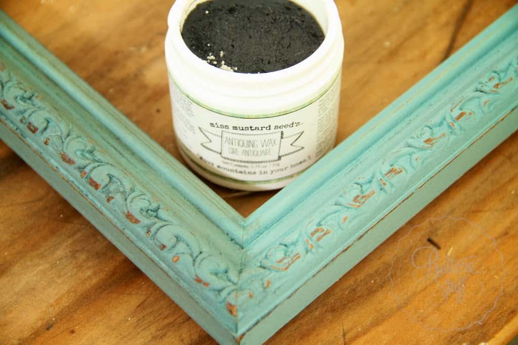 Miss Mustard Seed's Antiquing Wax - A Picture Frame Makeover - I